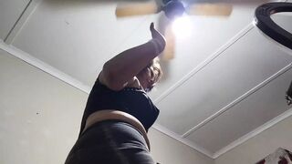Random milf at swinger party sucking my cock and getting a cumdump in her pussy - 1 image