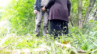 Stranger teases my nipples while I desperately milk him outdoors