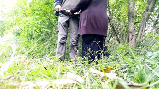 Stranger teases my nipples while I desperately milk him outdoors - 3 image