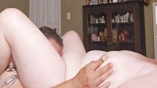 Side view of me eating my BBW MILF wife's pussy. Comments welcome - 14 image