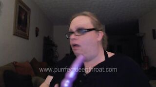 BBW TRIES TO DEEPTHROAT HER DILDO - 11 image