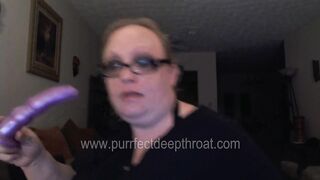 BBW TRIES TO DEEPTHROAT HER DILDO - 5 image