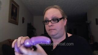 BBW TRIES TO DEEPTHROAT HER DILDO - 8 image