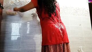 The Husband of the Girl Fucked the Mother-in-law in the Bathroom. Clear Bengali Audio - 2 image