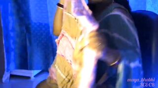 Hot Sensuous Bhabhi Girl Fulfills Her Sex Desire by Opening Her Clothes, Pressing Her Boobs and Drying Her Boobs - 2 image