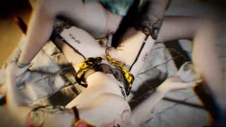 Threesome with two hot chick - Hentai 3D uncensored V359 - 11 image