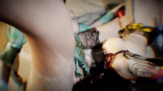 Threesome with two hot chick - Hentai 3D uncensored V359