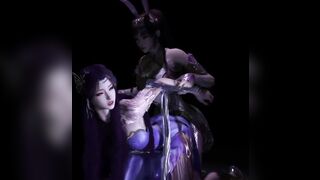 Two lesbian with a dildo -Hentai 3D uncensored v365 - 5 image