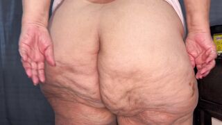 Grandma giant ass slut bounces her buttocks and moves her bbw ass - 15 image