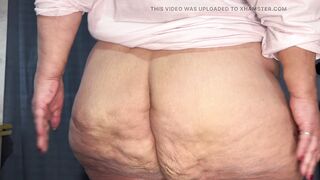 Grandma giant ass slut bounces her buttocks and moves her bbw ass - 8 image