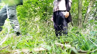 Son-in-law teases my nipples while I desperately milk him outdoors - 11 image