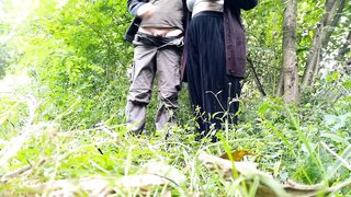 Son-in-law teases my nipples while I desperately milk him outdoors - 4 image