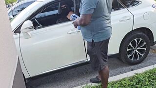 The car wash attendant cleaned my car and jerked off in my panty in the parking lot - 11 image