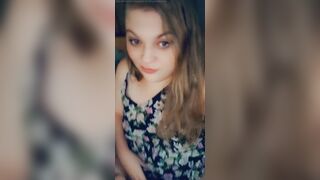 Gorgeous chubby girl tit flash and smile - 12 image