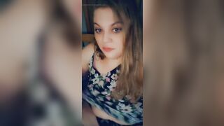 Gorgeous chubby girl tit flash and smile - 13 image