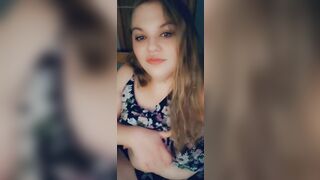 Gorgeous chubby girl tit flash and smile - 14 image