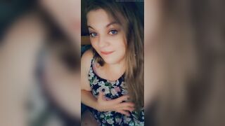 Gorgeous chubby girl tit flash and smile - 9 image
