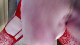 1010 Super Long Video Over 25 Minutes All Missionary Position POV and I Am Wearing Sexy Red Linger - 7 image