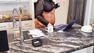 Pizza delivery guy arrived late, so I got very upset and jerked off his cock on the pizza and ate it - kinky BBW, SSBBW, POV, ass worship (big butt, big booty, big ass, huge ass, big tits, big boobs, massive ass, fat pussy) - 4 image