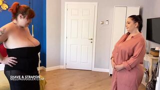 Busty Lady shaved and fucked by her curvy maid