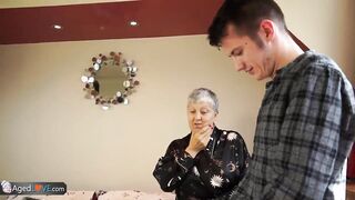 Mature chubby Christina and Sam Bourne together - 2 image