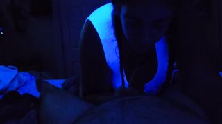 Submissive wife worships masters cock and takes facial - 2 image