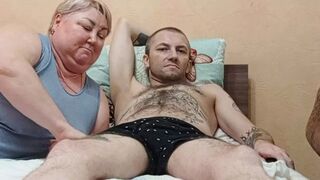 blowjob and facial cum after watching the movie close up - 1 image