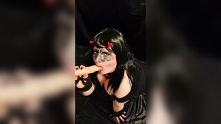 Little Dirty Devil Licking your Juicy Dick like a Lollipop - 7 image