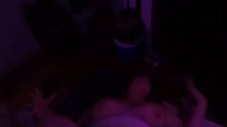 Fucking the Pregnant Slut in Purple Light