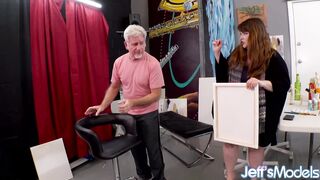 Cock Hungry Fat Painter Chelsea Dagger Seduces The Model into Hot Sex - 2 image