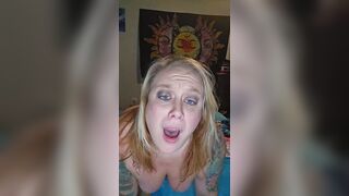 Dirty mommy strips and cums - 1 image