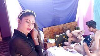 Desi Bengali two Couple joined a nice foursome action and they liked - Hanif & popy khatun & mst Sumona & manik Mia - 12 image