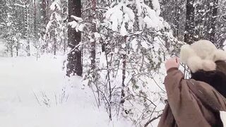 Hard Sex and Creampie in the Woods with Inexperienced Chubby Beauty - 2 image