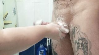 bitch jerks off my dick in the bathroom until I cum - 8 image