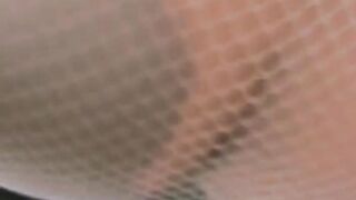 Chubby Blonde Italian Loves Fishnets