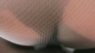 Chubby Blonde Italian Loves Fishnets