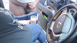 I Asked A Stranger On The Side Of The Street To Jerk Off And Cum In My Ice Coffee (Public Masturbation) Outdoor Car Sex - 13 image