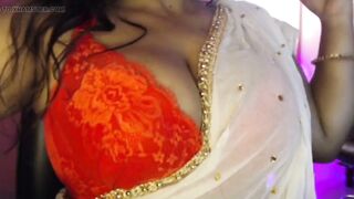 Opening Sari and Bra Then Hot Nude Boobs Press. - 12 image