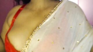 Opening Sari and Bra Then Hot Nude Boobs Press. - 2 image