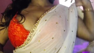 Opening Sari and Bra Then Hot Nude Boobs Press. - 4 image