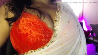 Opening Sari and Bra Then Hot Nude Boobs Press. - 6 image