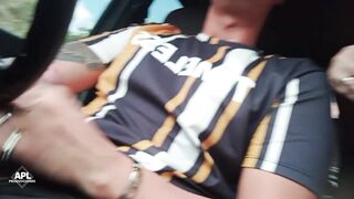 My neighbor asks me to take her to work and the way she repays me for the favor is by sucking my cock - 7 image