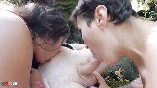 Fishing trip on the river that turns into a dirty threesome with two very slutty French girls - 5 image