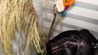 My step Brother-in-law's Cuckold Fucks me in my living room while my Stepsister is in the kitchen! Kylei Ellish, Celeste Alba and Milan Rodriguez - 12 image