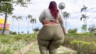 SSBBW Giant Pear Ass Walking & Waddling Big Hips Latina BBW Feedee - 12 image