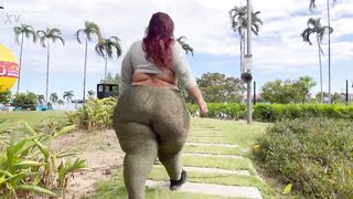 SSBBW Giant Pear Ass Walking & Waddling Big Hips Latina BBW Feedee - 15 image
