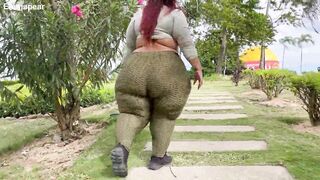 SSBBW Giant Pear Ass Walking & Waddling Big Hips Latina BBW Feedee - 6 image