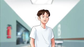 Summertime Saga - Older MILF takes hard Ass Fuck Old Cougar fucks inexperienced Big Cock - Roz Sex Scenes - 5 image