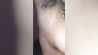 My sexy wife oil massage on her sexy belly in kitchen room - 4 image