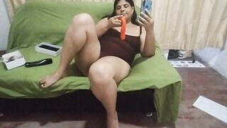 I was alone at home and I ended up masturbating with my dildo until I squirted - 4 image